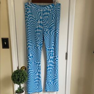 Wild Fable Blue Disco Checkered Retro Festival Pants